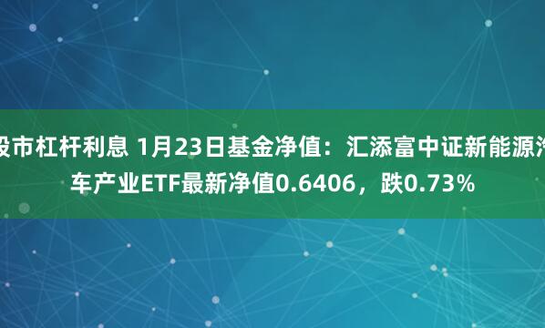 股市杠杆利息 1月23日基金净值：汇添富中证新能源汽车产业ETF最新净值0.6406，跌0.73%